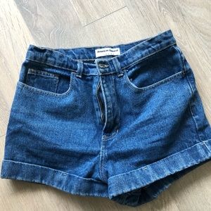High Waist Denim Shorts – American Apparel
